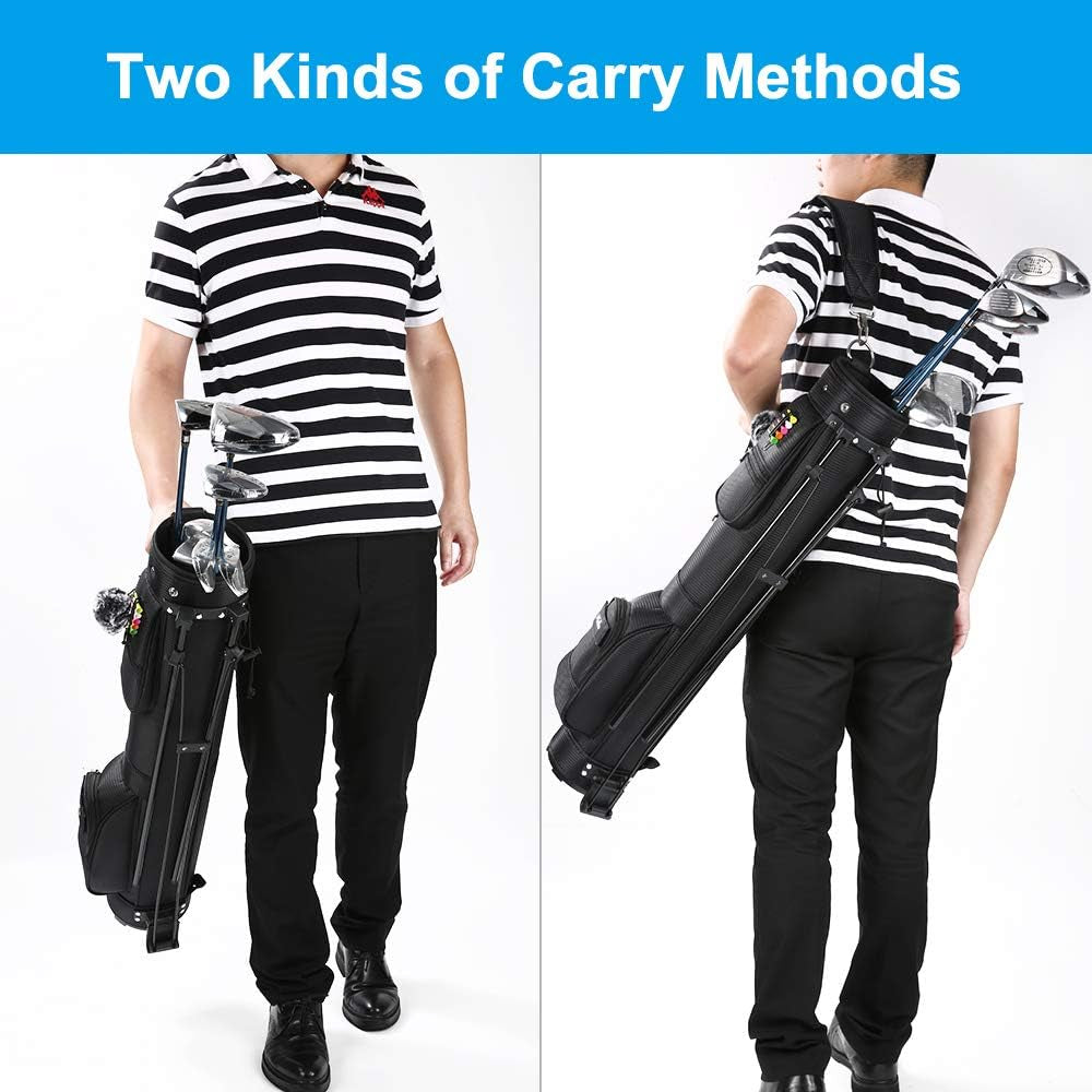 Golf Bag with Stand, Golf Carry Bag with Travel Shoulder, Lightweight Golf Bag for Men Women，Golf Stand Bag